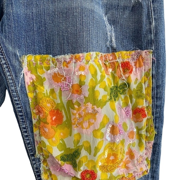 BOOTHEEL TRADING CO - SHERYL CROW - SIZE 12 - CROP JEANS - BOYFRIEND B21 - Picture 7 of 13